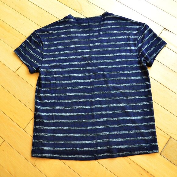 Rag & Bone The Knit Stripe V-Neck T-Shirt XS - Picture 8 of 11
